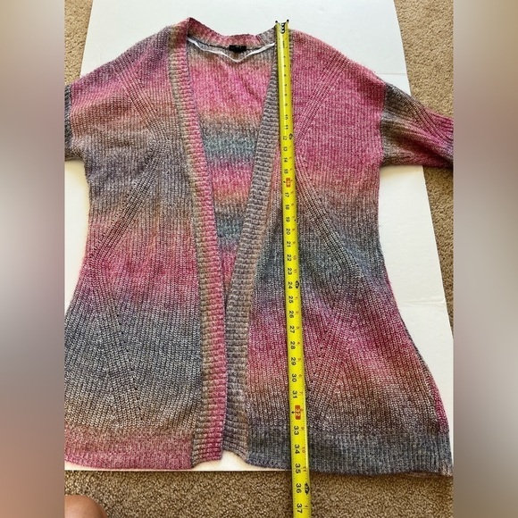 Torrid Pink Mulitcolor Cardigan Chunky Open Sweater Size 2 - Picture 4 of 7